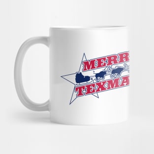 MERRY TEXMAS Santa and Longhorns Mug